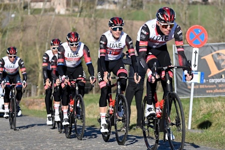 NORSK TRIO: Vegard Stake Laengen, Sven Erik Bystrøm og Alexander Kristoff skal alle i aksjon for UAE Team Emirates i helgen. Foto: Cor Vos NORSK TRIO: Vegard Stake Laengen, Sven Erik Bystrøm og Alexander Kristoff skal alle i aksjon for UAE Team Emirates i helgen. Foto: Cor Vos