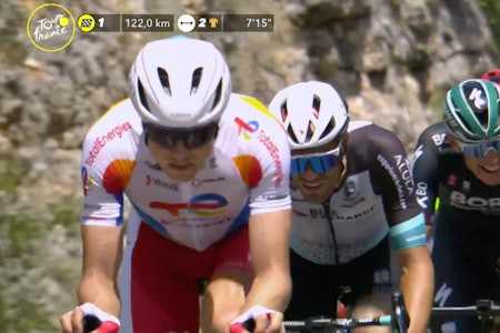 I BRUDD: Edvald Boasson-Hagen kan ta en ny etappeseier i Tour de France. Foto: Skjermdump Eurosport/Discovery+ I BRUDD: Edvald Boasson-Hagen kan ta en ny etappeseier i Tour de France. Foto: Skjermdump Eurosport/Discovery+