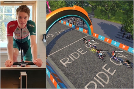DOMINERER: Onsdag kveld tok Erik Ysland sin tredje strake seier i NCF Vintercup, denne gang med 25 poengs margin til neste rytter. Foto: Tina Ysland/Zwift Erik Ysland dominerer NCF Vintercup