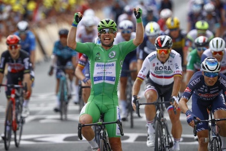 32: Mark Cavendish noterte seg for sin 32. etappeseier i Tour de France. Foto: Cor Vos.  32: Mark Cavendish noterte seg for sin 32. etappeseier i Tour de France. Foto: Cor Vos.