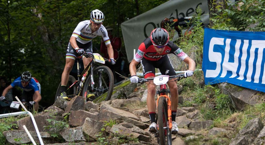 GODT FORSØK: Titouan Carod vant U23-verdenscuprittet i Mont Saint Anne i fjor. I år tak han opp kampen med Nino Schurter. Foto: Armin Küstenbrück GODT FORSØK: Titouan Carod vant U23-verdenscuprittet i Mont Saint Anne i fjor. I år tak han opp kampen med Nino Schurter. Foto: Armin Küstenbrück