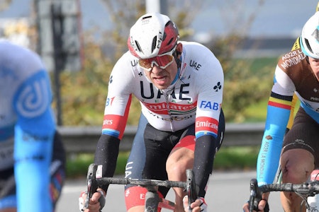 Alexander Kristoff kom aldri ordentlig i posisjon på den første etappen av Tour de la Provence. Foto: Cor Vos alexander kristoff tour de la provence proffsykling norske proffer uae team emirates