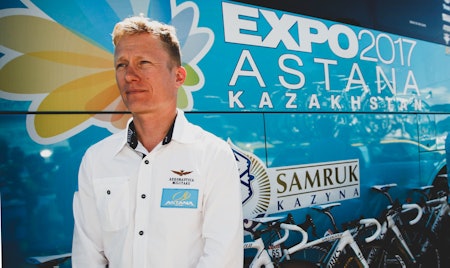UTE: Alexandre Vinokourov har fått sparken i Astana, og vil ikke være til stede i Tour de France. Foto: Cor Vos. 