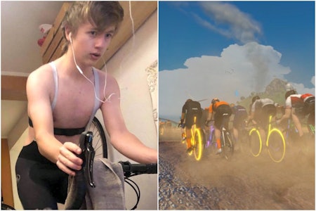 IVRIG: Oliver Melsom-Johansen (15) fra Drøbak SK er en av mange unge Zwift-ryttere. Han er glad for at NCF har satt opp en egen cup for ungdom.  Oliver Melsom-Johansen (15) fra Drøbak SK er en av mange unge Zwift-ryttere i NCF Vintercup Ung