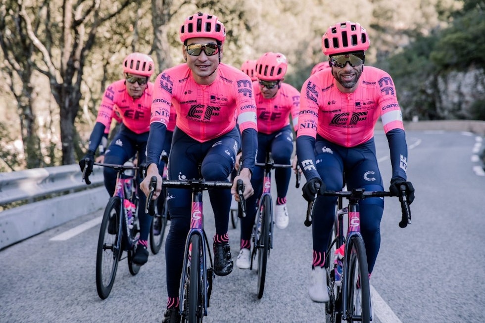 LANSERTE SINE NYE DRAKTER: EF Education-Nippo har endelig sesongens drakter klar. LANSERTE SINE NYE DRAKTER: EF Education-Nippo har endelig sesongens drakter klar.