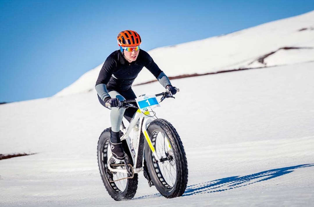 Daniel Leirbakken vant Skaidi Fatbike med over sju minutters margin. Foto: Skaidi Daniel Leirbakken - Skaidi 2016 - Skaidi