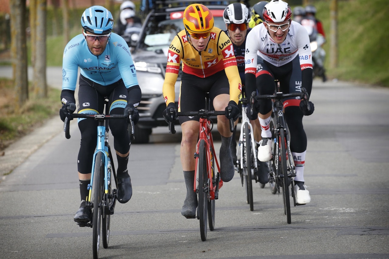 I BRUDD: Jonas Abrahamsen var på offensiven i fjorårets ritt. Nå vender Uno-X trolig tilbake. FOTO: Cor Vos Jonas Abrahamsen, Uno-X Pro Cycling, Kuurne-Brussel-Kuurne