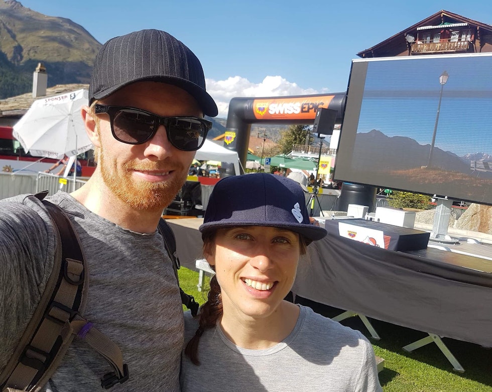 Espen Kildebo Jensen og Miriam Sivertsen er klare for de siste to etappene i Swiss Epic. Foto: Privat Espen Kildebo Jensen - Miriam Sivertsen - Stage 3 Swiss Epic 2018 - Privat 1400x1137