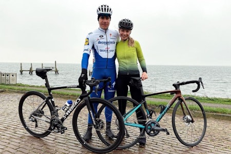 LETTELSE: Fabio Jakobsen tok seg en treningstur i går, den første sykkelturen etter den grusomme velten i våres. Skjermdump, Instagram. 