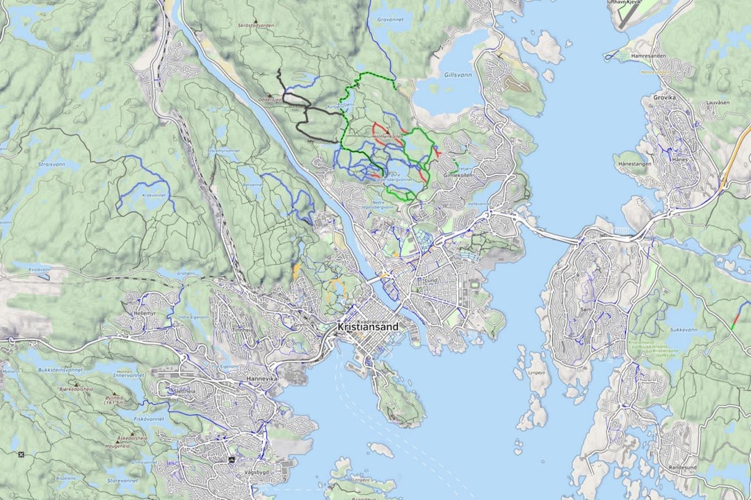 SØRLANDSIDYLL: Kristiansand har plenty av stier å by på. Skjermbilde 2016-03-18 kl. 14.09.46 copy