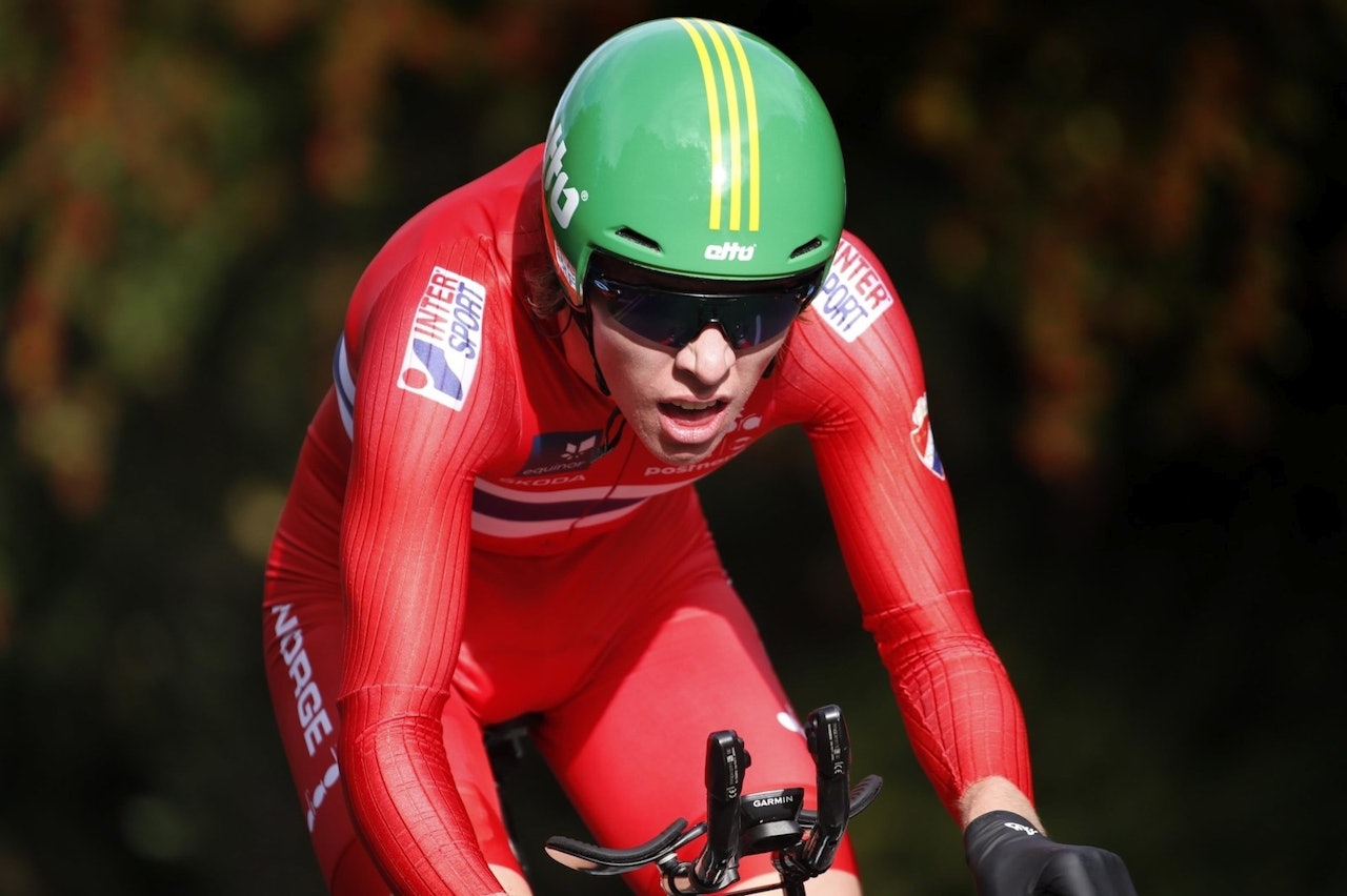 PROFFKONTRAKT: Juniortalentet Johannes Staune-Mittet (18) fra Lillehammer har skrevet en toårs kontrakt med det nederlandske profflaget Jumbo-Visma. Foto: Cor Vos Johannes Staune-Mittet til Jumbo-Visma