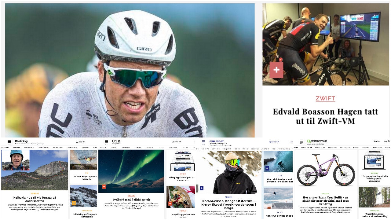 ENKLERE: Fra i morgen flyter du sømløst mellom alle våre nettsider. landevei nettstedet for sykling