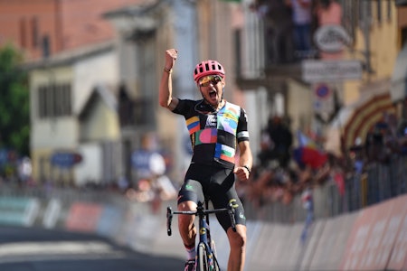 VANT: Alberto Bettiol gikk til topps på den 18. etappen av Giro d'Italia. Foto: Giro d'Italia