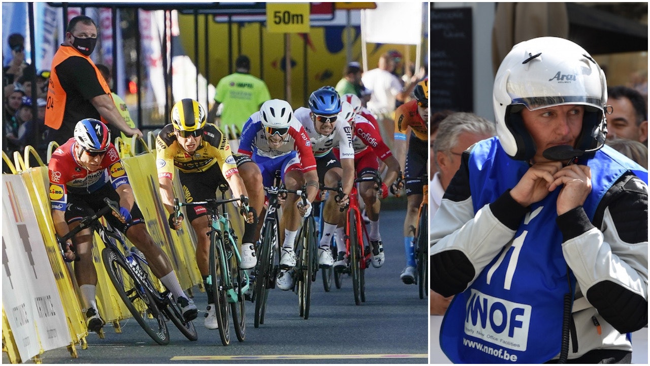 REAGERER KRAFTIG: Renaat Schotte (t.h) reagerer kraftig på det internasjonale forbundets utestengelse av Dylan Groenewegen. Foto: Cor Vos/ Commons. renaat schotte