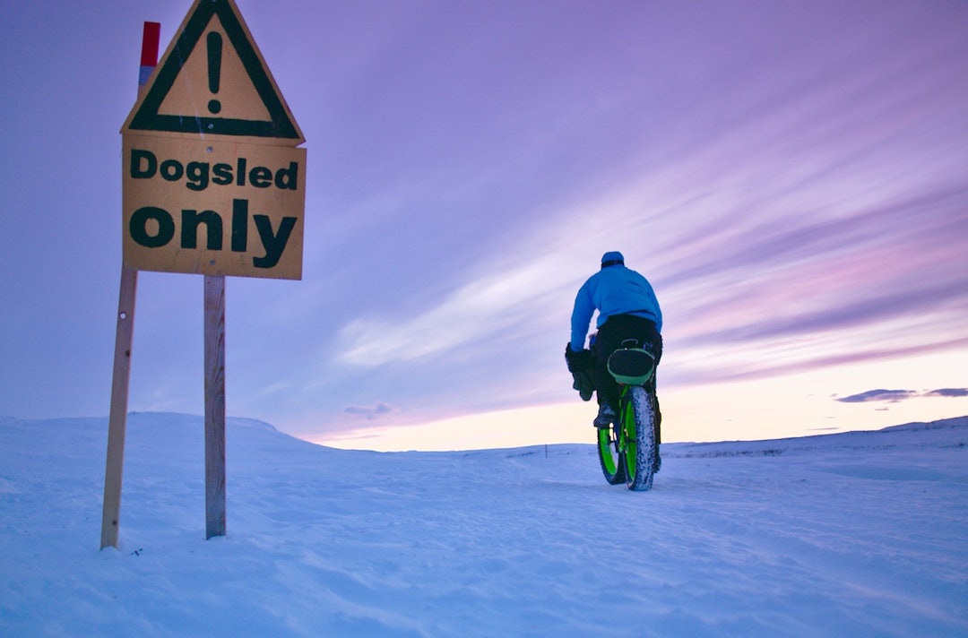 Hundeløpsløypa. Foto: Privat dogsled only - and fatbikes but dont mess w the race 1400x924 web