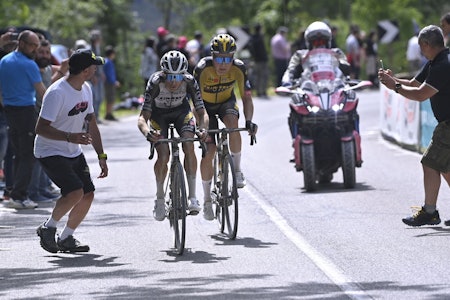 ANGREP OG KJØRTE MED DE BESTE: Tobias Foss leverte en strålende prestasjon på den 11. etappen i Giro d'Italia. Foto: Giro d'Italia