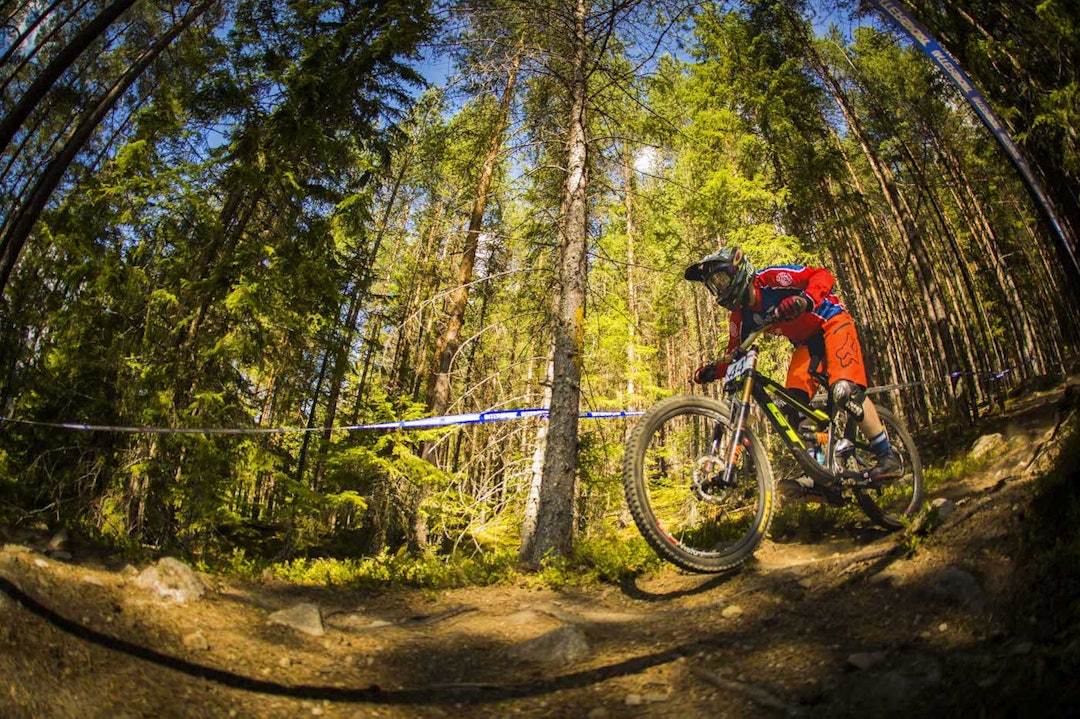 Atle Hagen Laakso i M15-16 hadde tredje beste tid uansett klasse under NM i Nesbyen. Foto: Snorre Veggan Atle Hagen Laakso - Utfor-NM 2017 - Snorre Veggan 1400x933