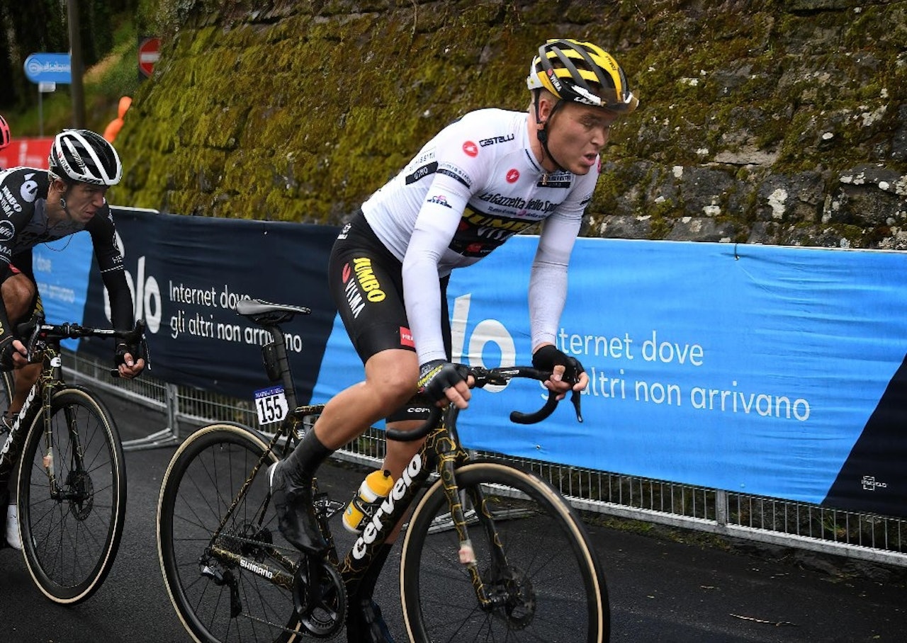 KLATRET GODT: Tobias Foss viste seg som den sterkeste Jumbo-Visma-rytteren i Giro d'Italia. Foto: Cor Vos