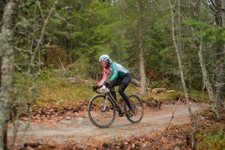 SOLEKLAR VINNER: Cyclocross-debutanten Anne Dorthe Ysland vant Trønderkross med knusende margin. Foto: Benjamin Werner Anne Dorthe Ysland vant Trønderkross 2020