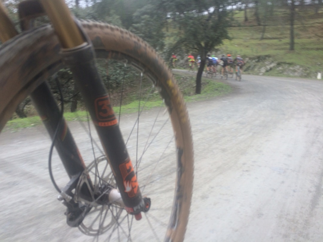 TOGET GIKK: Vi måtte slippe Bigham-toget i en bakke, men tok dem igjen senere. Foto: Øyvind Aas TOGET GIKK: Vi måtte slippe Bigham-toget i en bakke, men tok dem igjen senere. Foto: Øyvind Aas