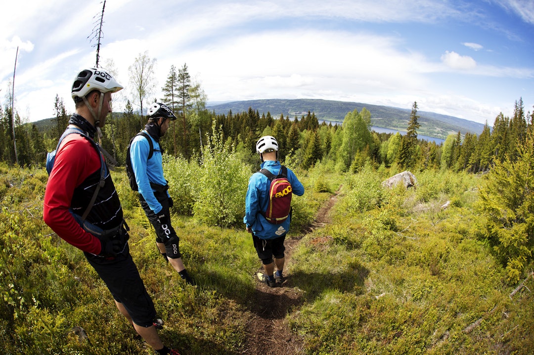 REKOGNOSERING: Tom Haukom, Svenn Fjeldheim og Bård Sturla Stokke tar en siste titt på SS2. _IPP9259