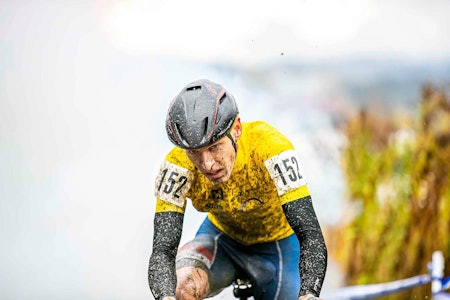 SAMMENLAGTVINNER: Med dagens seier i Spikkestadkross har Tobias Johannessen allerede vunnet Norgescupen i cyclocross sammenlagt. Foto: Pål Westgaard  Tobias Johannessen vant Spikkestadkross