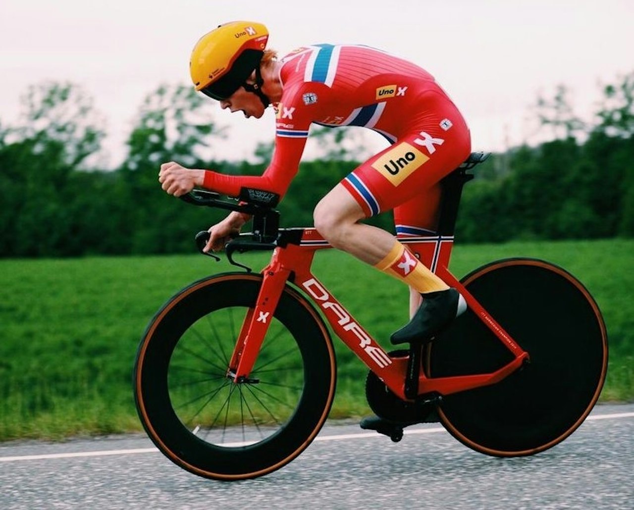 NY REKORD: Andreas Leknessund satte i går kveld ny norsk rekord på 50 kilometer tempo. Foto: Uno-X.  Andreas Leknessund norsk mester på tempo