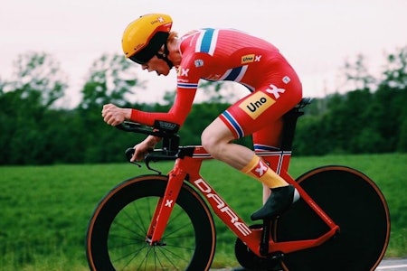 NY REKORD: Andreas Leknessund satte i går kveld ny norsk rekord på 50 kilometer tempo. Foto: Uno-X.  Andreas Leknessund norsk mester på tempo