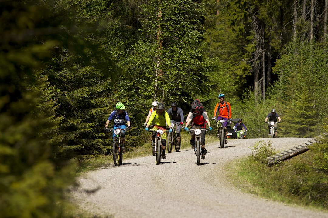 STEKING: Med unntak av noen få regndråper, var det solskinn over Traktor Bike Park hele søndag. _KHK5496
