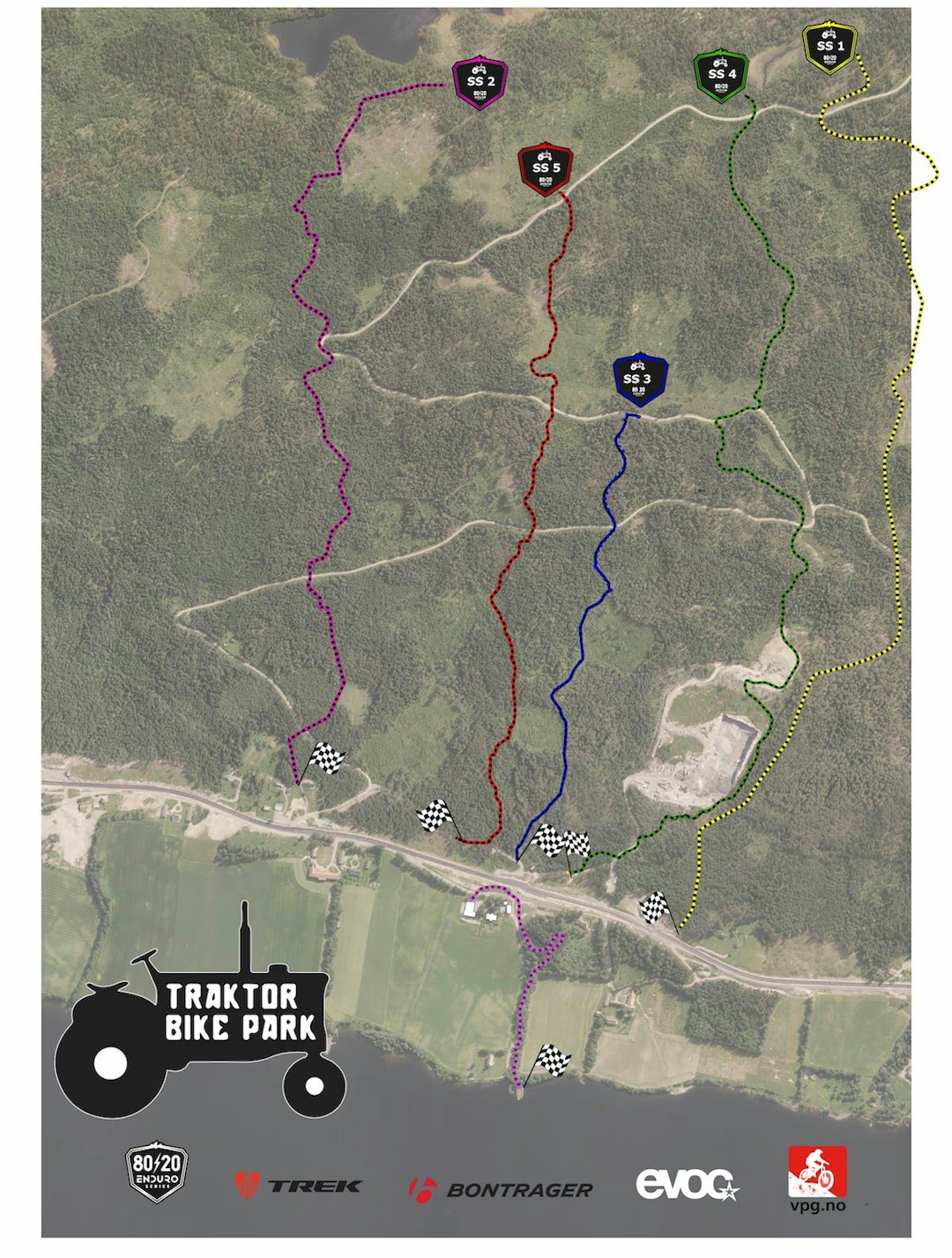 Kart over etappene 2017 Traktor_enduro_2017 med LOGOER 1200x