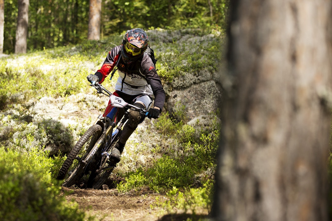 MISFORNØYD: Thomas Svendsen uttalte etter rittet at det føltes som om han hadde vært mer av sykkelen, enn på. Her, er han på. _IPP9896