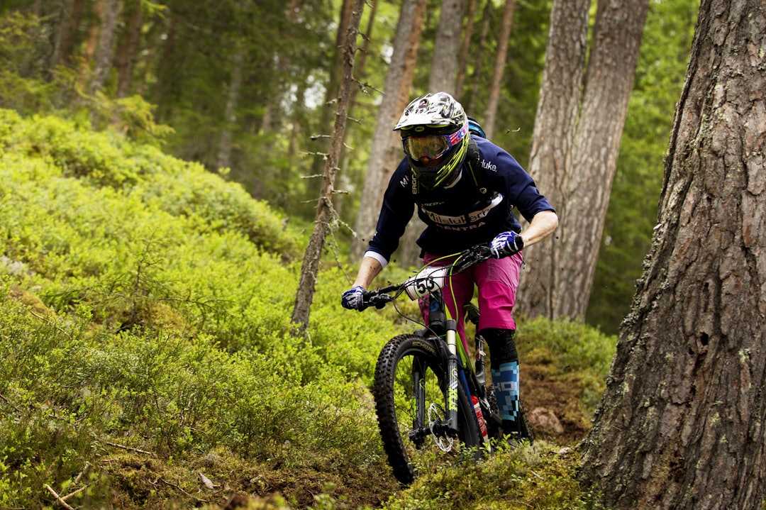 OVER PÅ ENDURO: Rundbane- og maratonsyklist Ole Christian Fagerli har fått øynene opp for enduro-grenen. _KHK5195