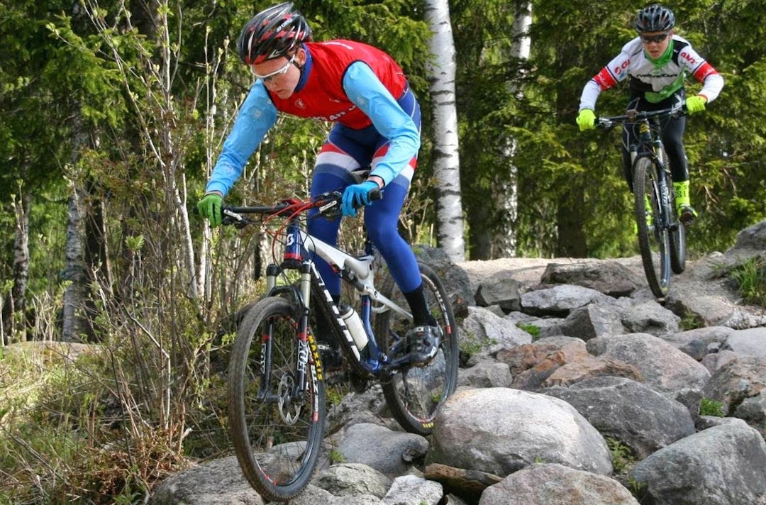 SK Rye arrangerte sin Norgescuprunde som et UCI-etapperitt over tre dager. Det blir også tilfellet i år, og datoen er 3-5. juni. Men i NC-runden før det, 28. og 29. mai på Konnerud, blir det arrangert stafett for aller første gang. Foto: SK Rye Rye Terrengsykkelfestival 2015 - Foto Rye 1400x924