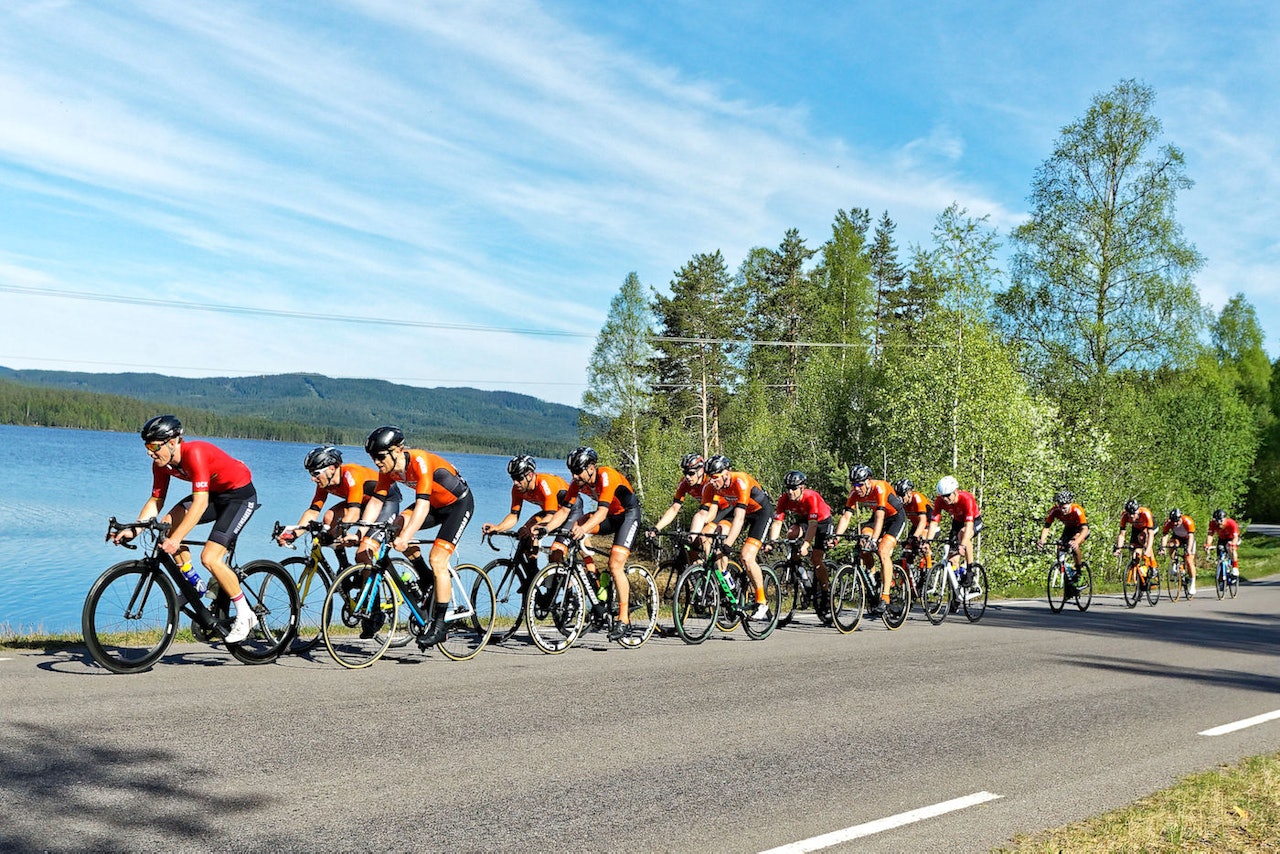 RASKEST: Kjekkas vant det 148 kilometer lange Nordmarka Rundt med god margin, til tross for at laget ikke har noe felles rittprosjekt i år. Foto: Ola Morken