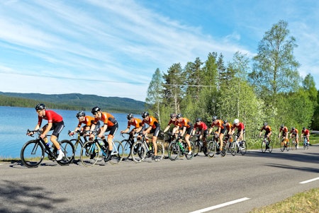 RASKEST: Kjekkas vant det 148 kilometer lange Nordmarka Rundt med god margin, til tross for at laget ikke har noe felles rittprosjekt i år. Foto: Ola Morken