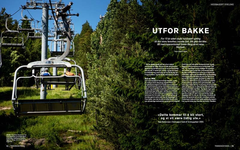 UTFOR BAKKE: Vi tar et tilbake- og framoverblikk på heisbasert sykling i Norge. TS56_42-43