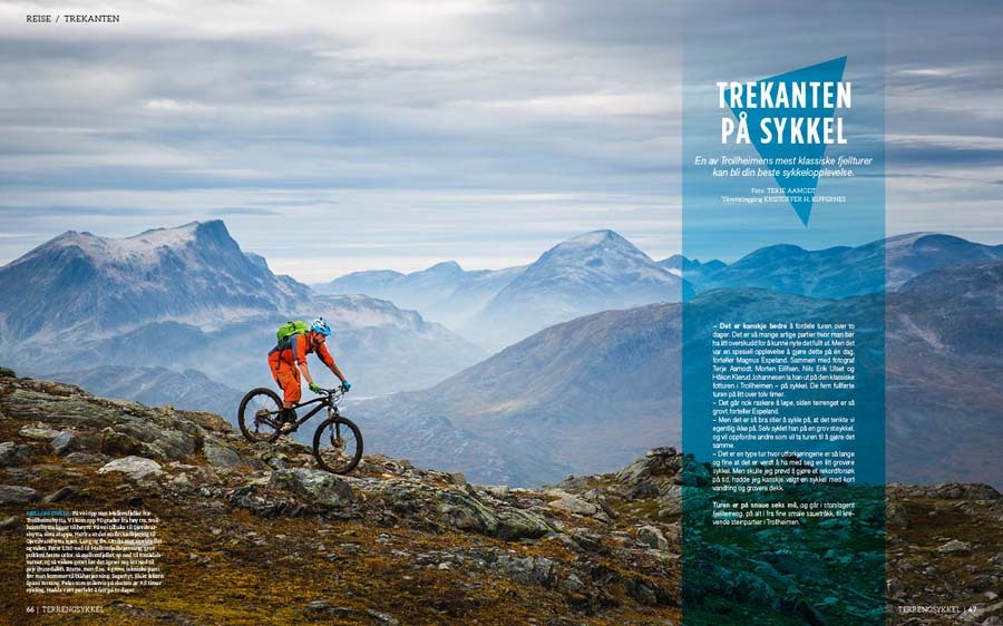 TREKANTEN: Bli med på fjellsykling i Trollheimen. Foto: Terje Aamodt. TS56_66-67