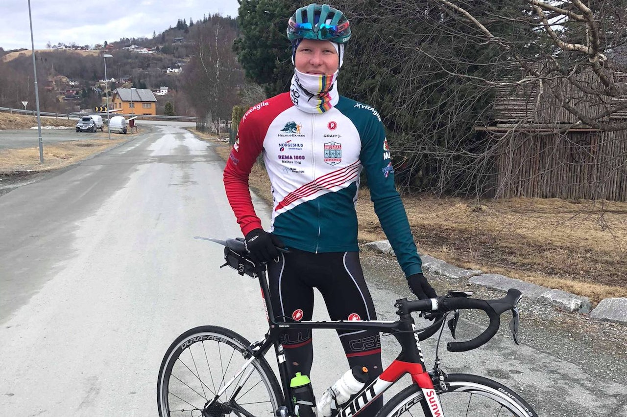 SATSER: Sondre Svensli sykler for Gauldal IL og satser fulltid på sykkel med ambisjon om proffkontrakt. 