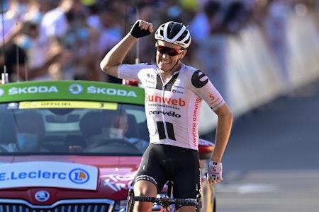 DRØMMEREPRISE: Søren Kragh Andersen tok sin andre etappeseier i Tour de France i løpet av én uke. Foto: Cor Vos. 