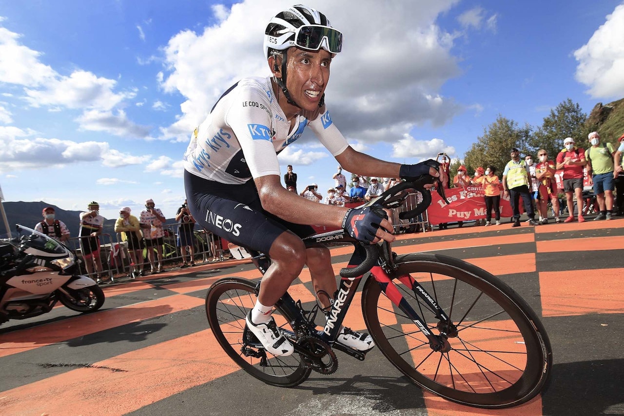 SLUTT: Egan Bernal bryter Tour de France. Foto: Cor Vos. SLUTT: Egan Bernal bryter Tour de France. Foto: Cor Vos.