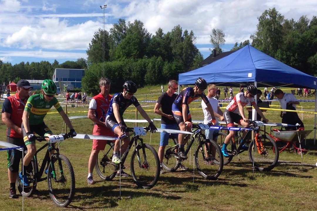 Herrenes A-finale fra venstre: Erik Hægstad, Martin Siggerud, Eskil Evensen-Lie og Gabriel Slinger. Foto: Lena Øverbye NM XCE Erik Hægstad - Martin Siggerud - Eskil Evensen-Lie - Gabriel Slinger - Foto Lena Øverbye 1400x933