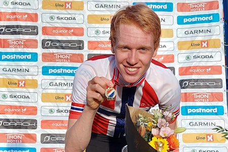 SEIER: Andreas Leknessund fra Uno-X Pro Cycling vant den 133km lange fellesstarten Hafjell Grand Prix som var andre dag av Uno-X Development Weekend. Foto: NCF Andreas Leknessund Uno-X Pro Cycling vant Hafjell Grand Prix 2020