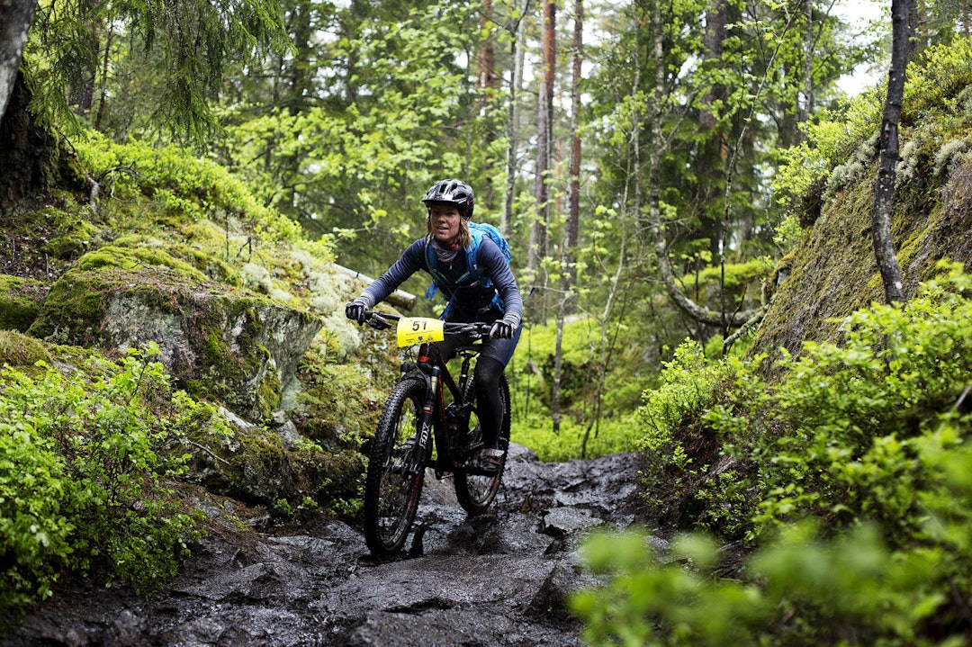 ENDUROSYKLISTEN: Stina Bondehagen sykler mest enduro, men stilte også til start i maratonrittet i Østmarka. _IPP8134
