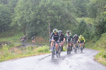 FUKTIG: Masters-NM gikk i klassisk Vestlandsvær. Foto: Cecilie Christensen