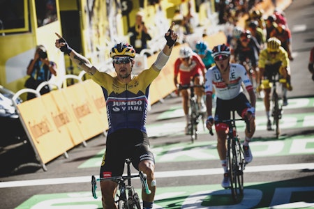 OVERLEGEN: Primoz Roglic knuste all motstand på den første etappen der sammenlagtfavorittene viste seg frem. Foto: Cor Vos.  OVERLEGEN: Primoz Roglic knuste all motstand på den første etappen der sammenlagtfavorittene viste seg frem. Foto: Cor Vos.