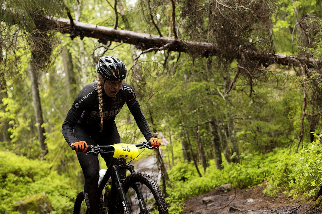 VINNEREN: Det var denne jenta, Ingrid Sofie Bø Jacobsen som taklet løype og forhold best. _IPP8034