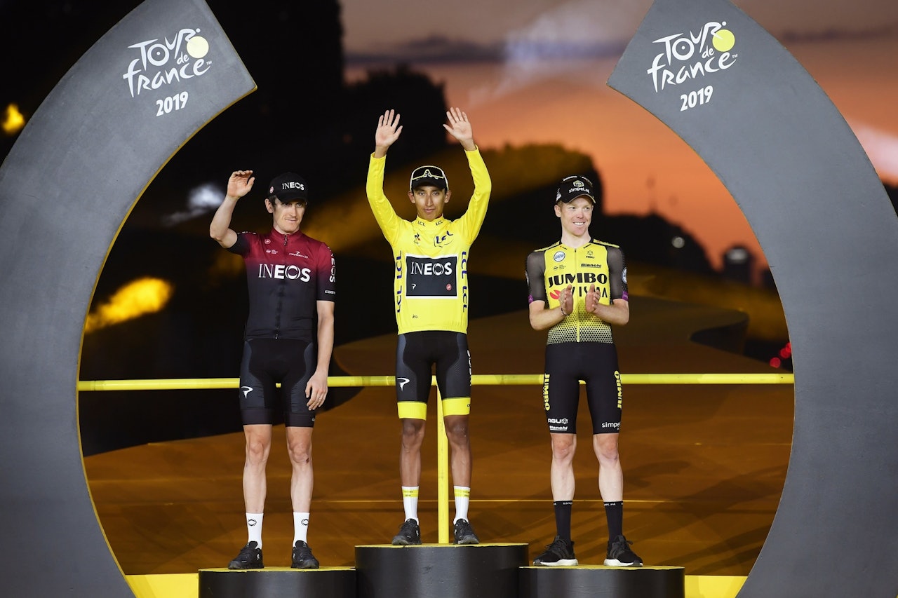 GJØR SOM BERNAL!: Ender du øverst på podiet i Landeveis Tourmanager-liga stikker du av med en feiende flott Giro Aether MIPS. Foto: Cor Vos. egan bernal paris tour de france