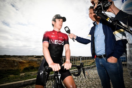 SAVNER RITT: Geraint Thomas holder seg enn så lenge i form på rulla. Foto: Cor Vos. Geraint Thomas
