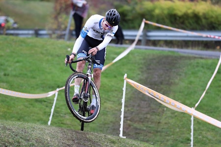 SOLEKLAR SEIER: Håkon Lunder Aalrust vant med over et minutts margin på nest siste runde i kross-Norgescupen. Foto: Ola Morken SOLEKLAR SEIER: Håkon Lunder Aalrust vant med over et minutts margin på nest siste runde i kross-Norgescupen. Foto: Ola Morken