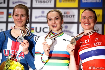MEDALJØR: Anita Stenberg sikret Norges første VM-medalje på bane på 25 år. Foto: UCI.  MEDALJØR: Anita Stenberg sikret Norges første VM-medalje på bane på 25 år. Foto: UCI.
